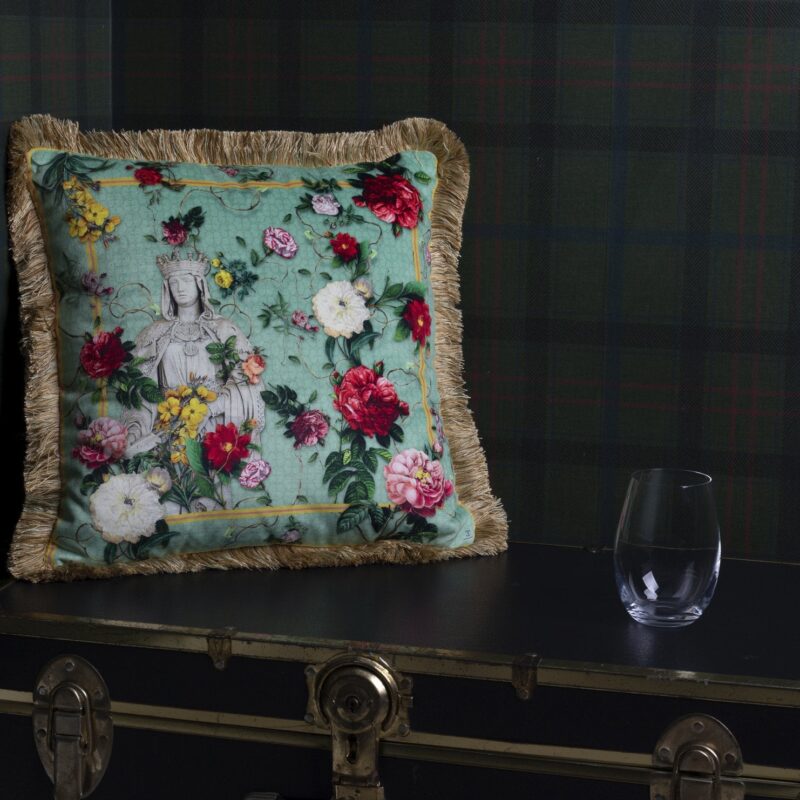 Queen Isabella I of Castile green cushion