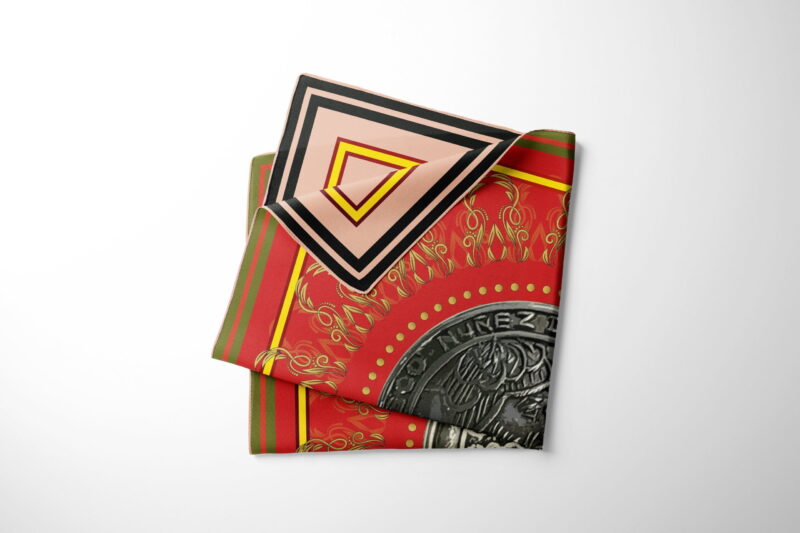 Vasco Núñez de Balboa Double-sided silk scarf 90